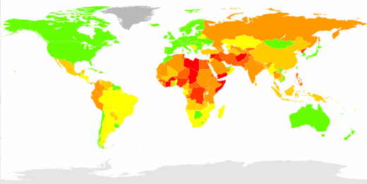 world alert map