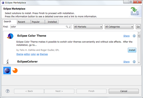 Install Eclipse Color Theme