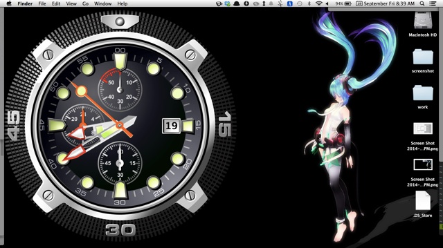 Mac のデスクトップとドック上に時計を表示できる Desktop Clock