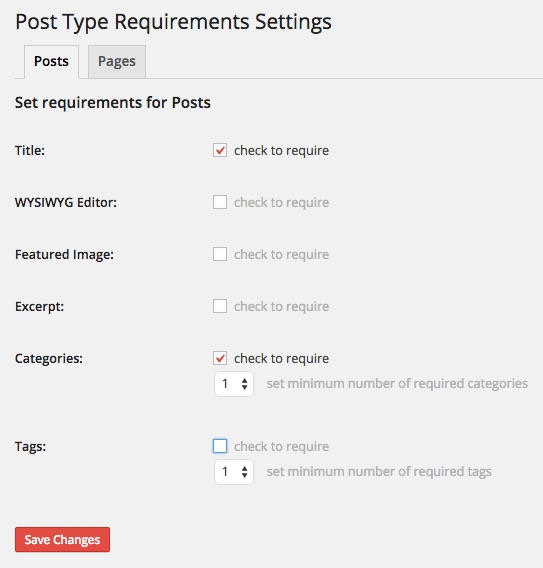 post-type-requirements-checklist-settings