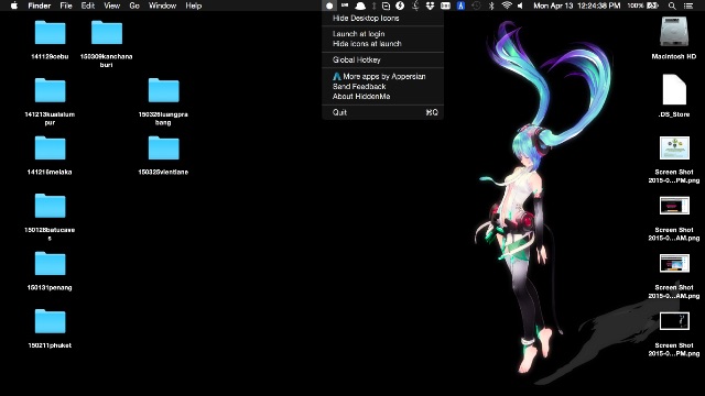 Mac のデスクトップアイコンを一瞬で隠すアプリ Hiddenme Lonely Mobiler