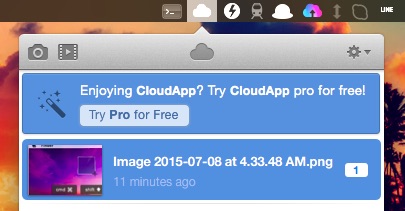 cloudapp-on-menubar