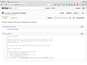 Atom の設定を Github 経由で同期できる Sync Settings パッケージ | Lonely Mobiler