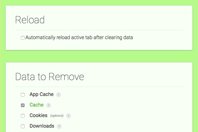 chrome-clear-cache-options