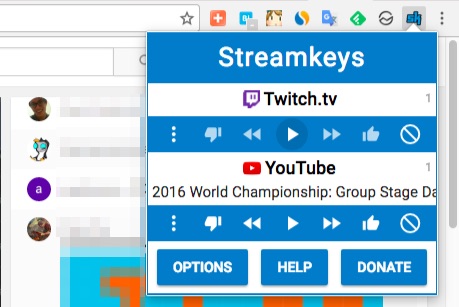 Chrome のメニューバーから Youtube 等のプレーヤを操作する拡張機能 Streamkeys Lonely Mobiler