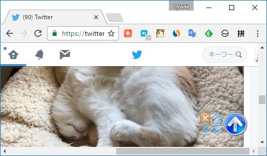 chrome-scroll-to-top-mouseover