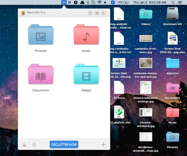 Macos のデスクトップを自動的に整理してくれるアプリ Declutter