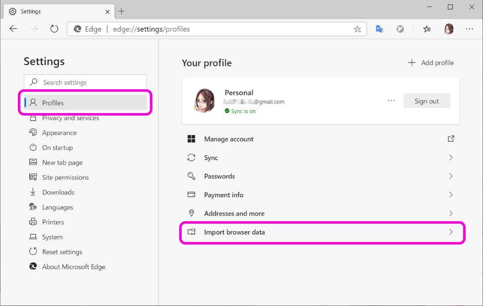 Chrome Firefox Ie から Edge にお気に入り パスワード等のデータをインポートする方法 Lonely Mobiler