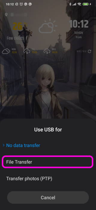 Android と Windows Pc を Usb 接続してファイルの送受信を行う方法 Lonely Mobiler